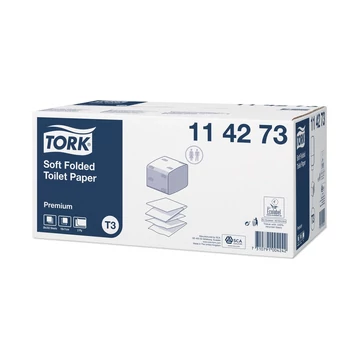 Tork Premium hajtogatott toalettpapír, 30 csomag/karton