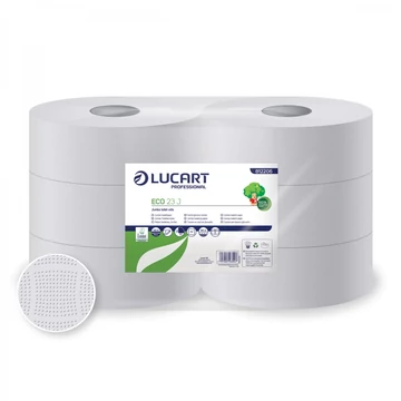 Lucart Eco 23 J toalettpapír, 23 cm átmérő, 2 réteg, fehér, 165 m, 6 tekercs/csomag