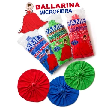Balerina felmosófej (piros,kék,zöld)